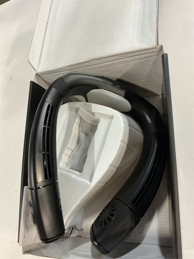 Condition photo showing Good Condition for mgup neck air conditioner with 6 adjustable levels,cooling neck fan support 360°airflow and cooling plate,5200mah portable rechargeable wearable personal fan,fast cooling for women/men black