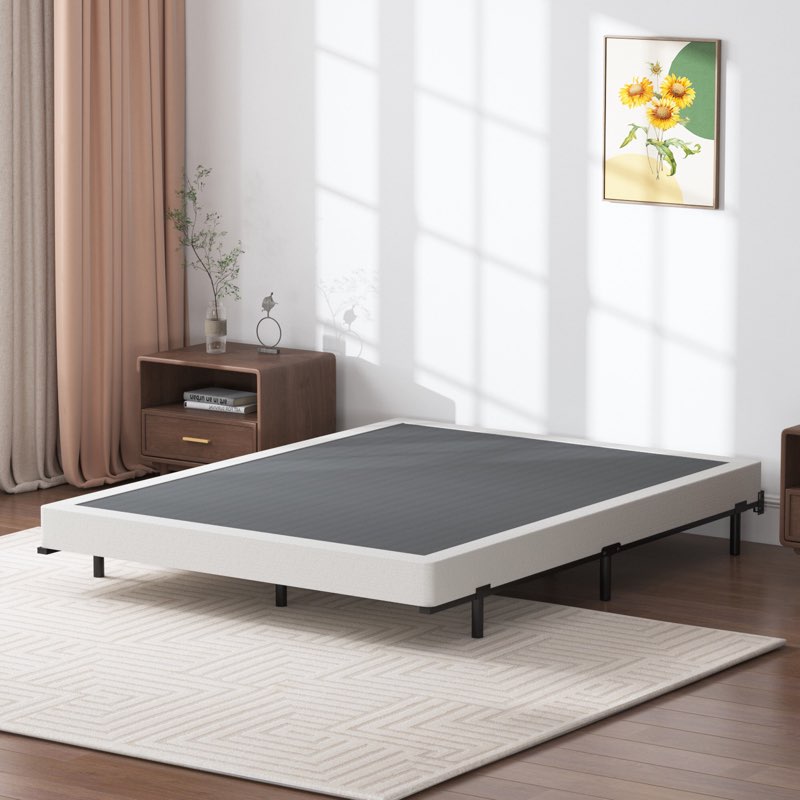 5 Inch Box Spring Low Profile Metal Frame Heavy Duty Easy Assembly Size: Queen