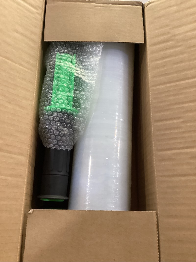 Condition photo showing Good Condition for amazon basics strong transparent stretch wrap film roll for moving, shipping and storing, furniture wrapping, 15" x 1000 ft, two ergonomic handles, clear, 1 roll