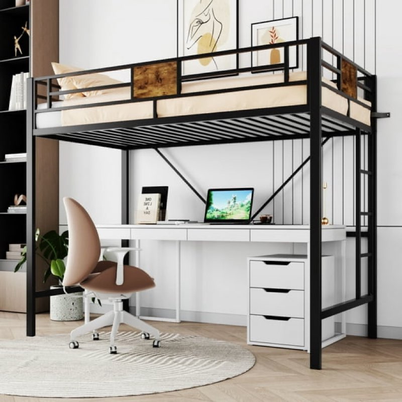 metal loft bed frame 