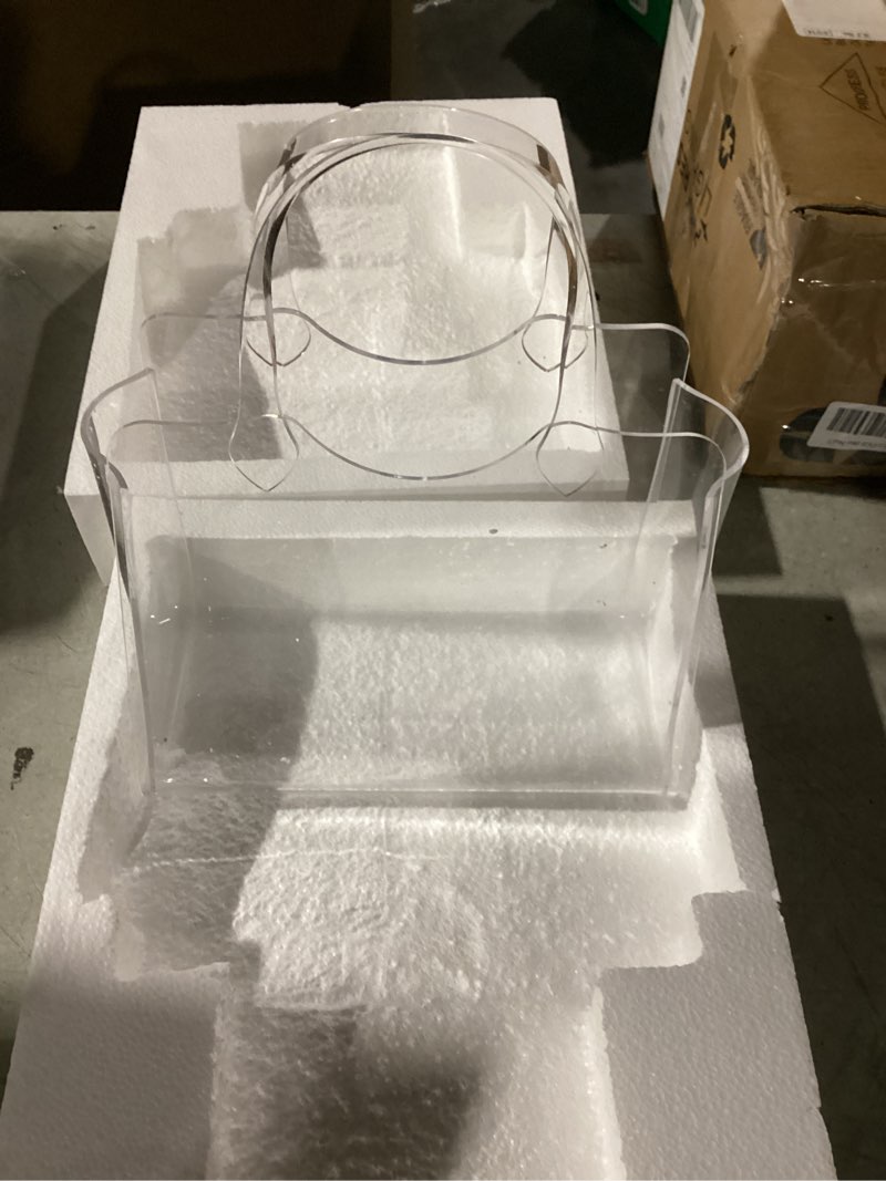 Condition photo showing Good Condition for Purse Vase, Bag Vase for Flowers, Clear Acrylic Vase, Modern Flower Vase, Aesthetic Vase for Flowers, Decorative Tote Bag Vase for Wedding, Living Room, Bedroom, Table, Office(Tote Bag) Clear Tote Bag