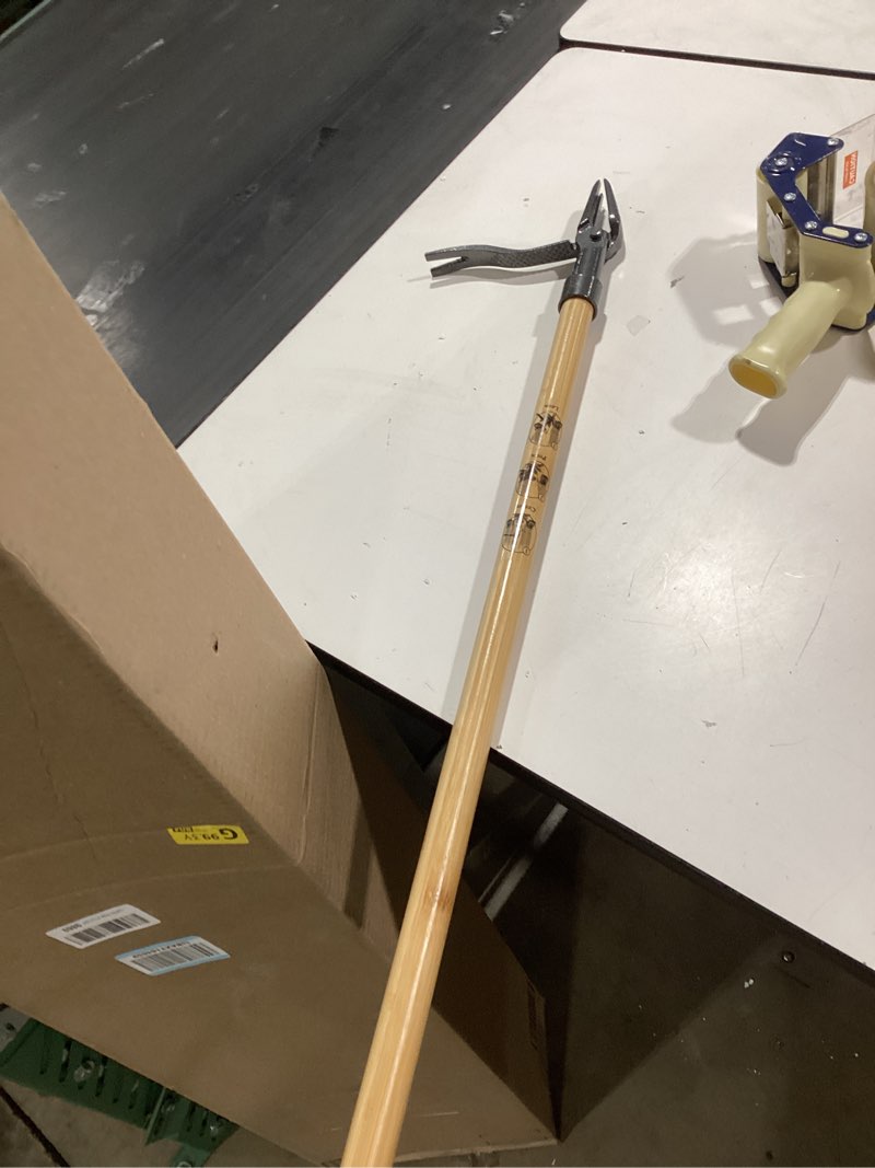 Condition photo showing Good Condition for grampa's weeder - the original stand up weed puller tool with long handle - made with real bamboo & 4-claw steel head design - easily remove weeds without bending, pulling, or kneeling.