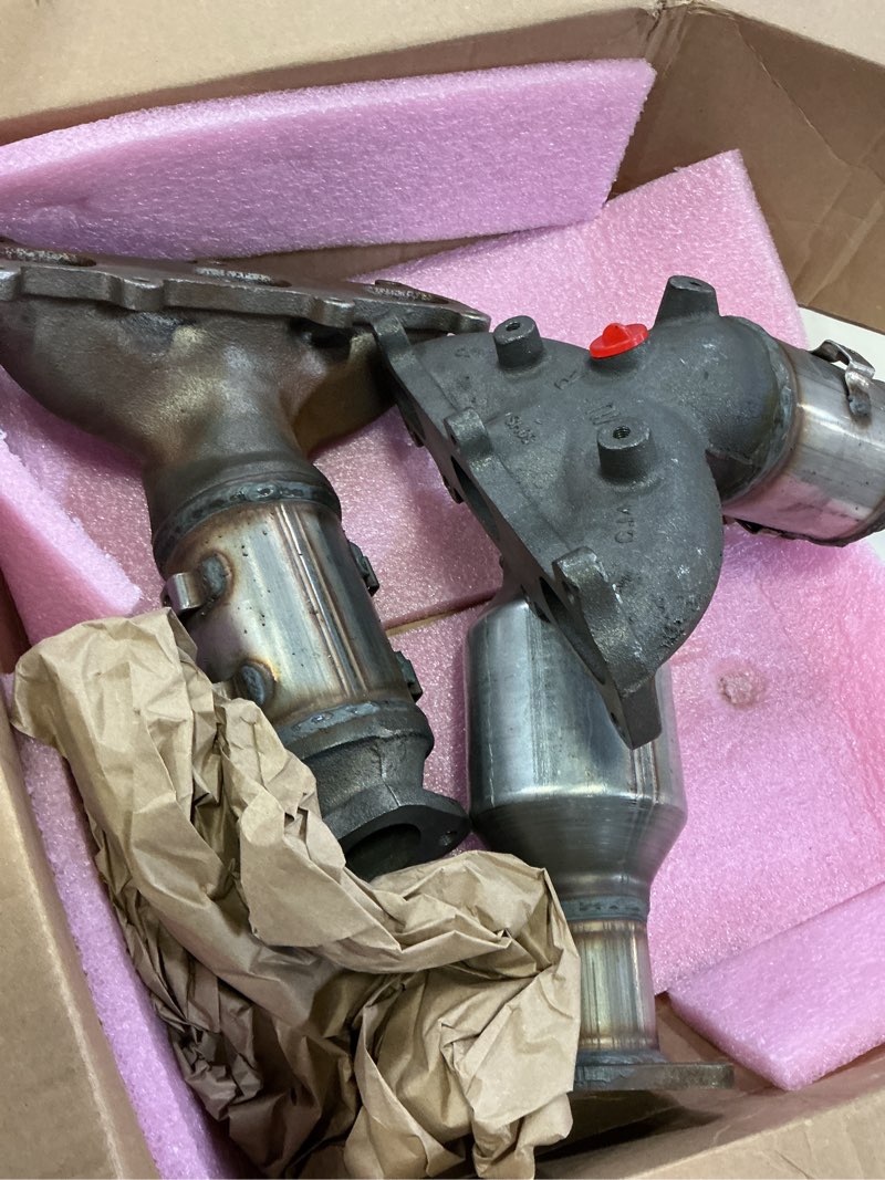 Condition photo showing As Is for manifold catalytic converter fit for dodge journey 2009-2010 3.5l v6, chrysler town & country 2008-2010 4.0l, dodge grand caravan/avenger 2008-2010 4.0l v6 bank 1 & 2 (epa compliant)