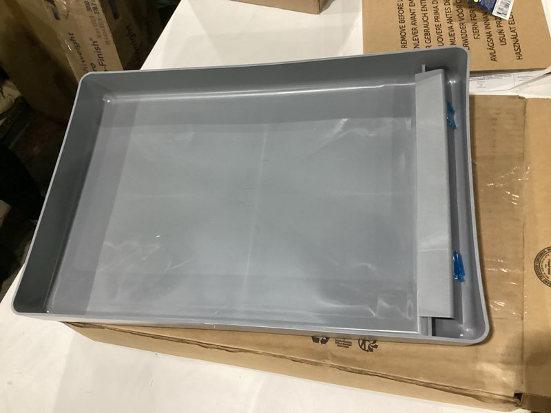 Condition photo showing As Is for Tray only!!! PetSafe ScoopFree Reusable Tray with Crystal Litter - Reduces Waste - Durable Plastic Litter Insert - Fast-Acting Odor Control - Easy to Clean - Self-Cleaning Litter Box Compatible Plastic Reusable Tray