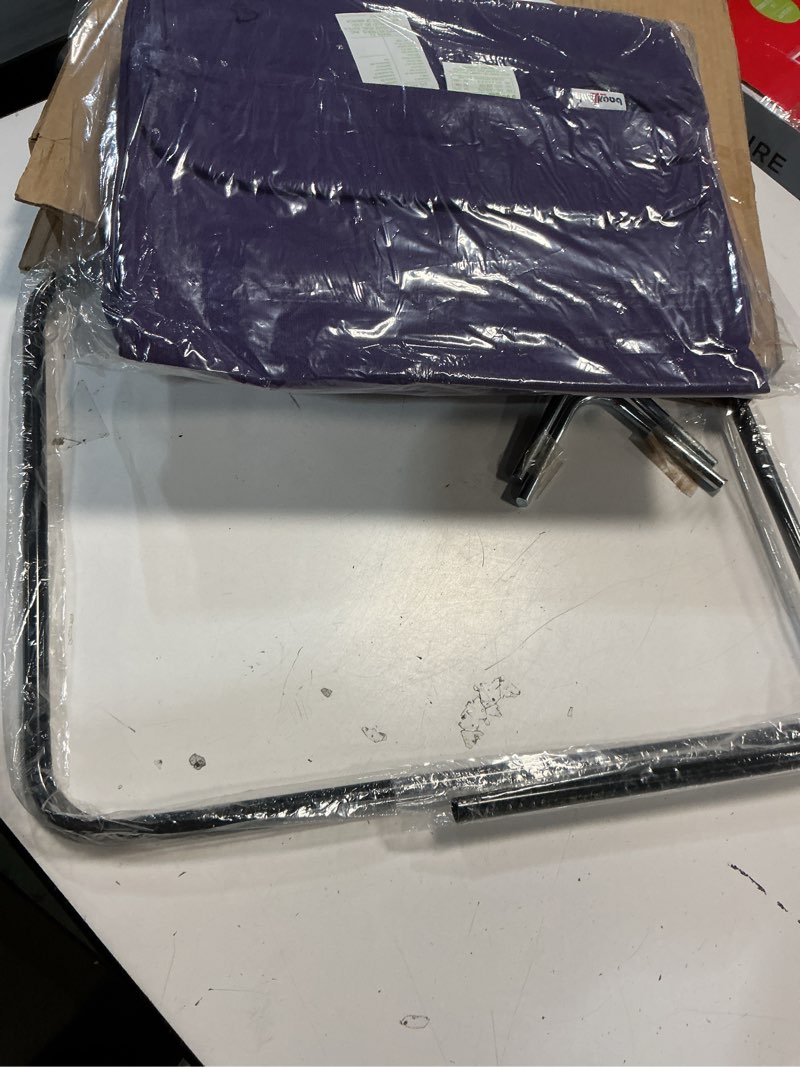 Condition photo showing Good Condition for backjack bji original backjack-made in the usa- purple cotton fabric lightweight floor seating chair for gaming, families, parents, daycare, back support, reading, yoga, meditation, dorm, school