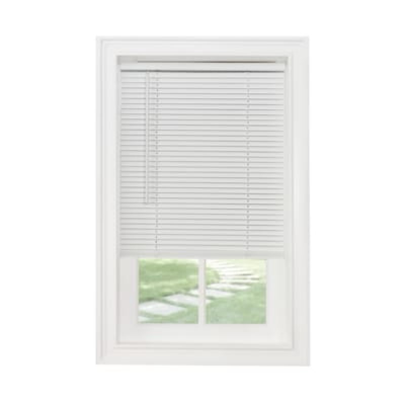 Gii Cordless Morning star 1” Vinyl Mini Blind in white 28x48in 
