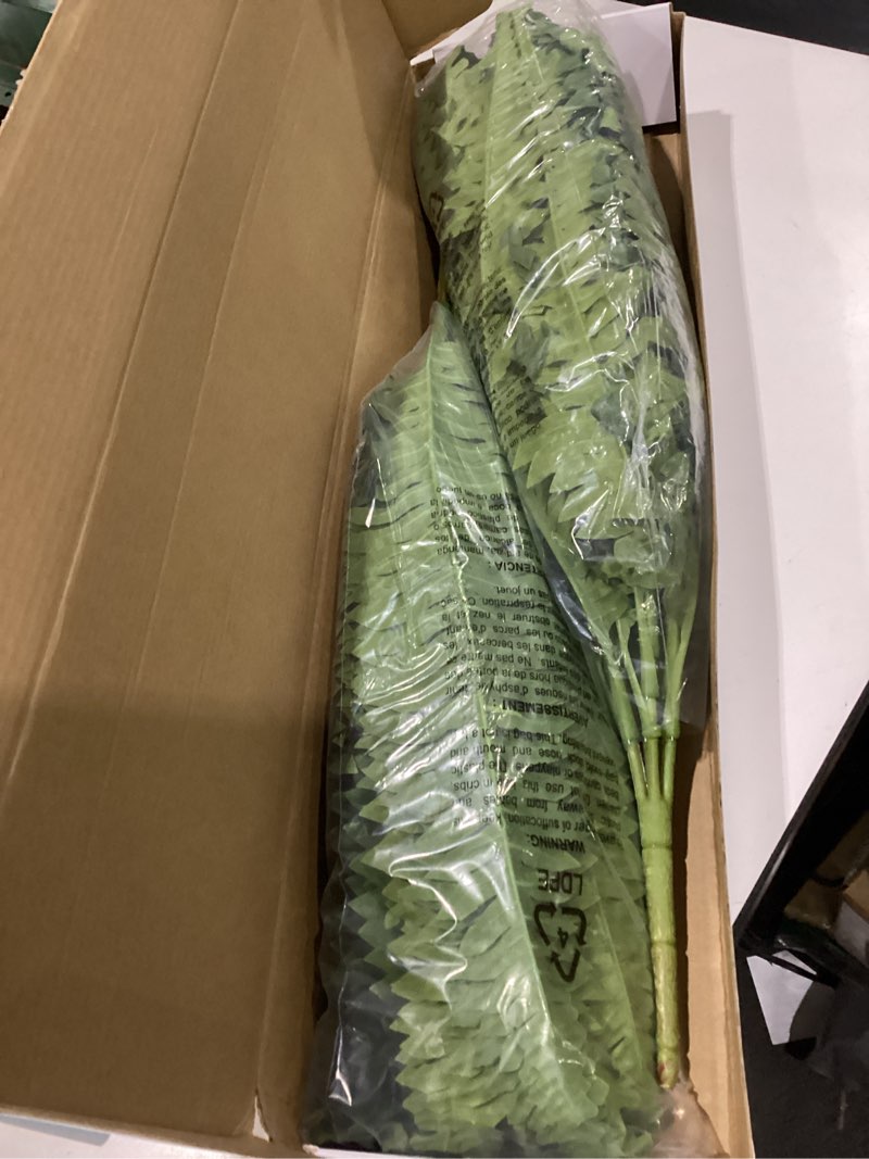 Condition photo showing New/Like New for forest prince 35" ferns artificial bush plants large, 2 artificial boston ferns with 39 fronds for outdoors home decor