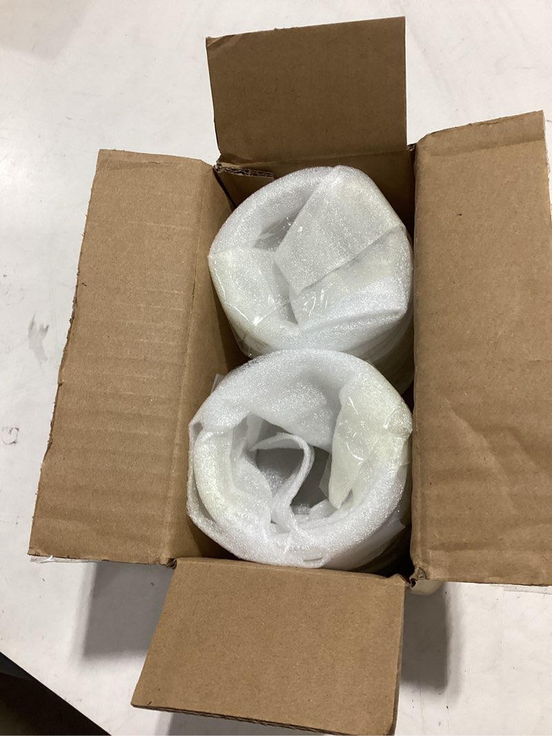 Condition photo showing Good Condition for patikil 3"x4" open ended glass candle holders, 2pcs high borosilicate glass chimney clear glass cylinder candleholder for candles table centerpiece