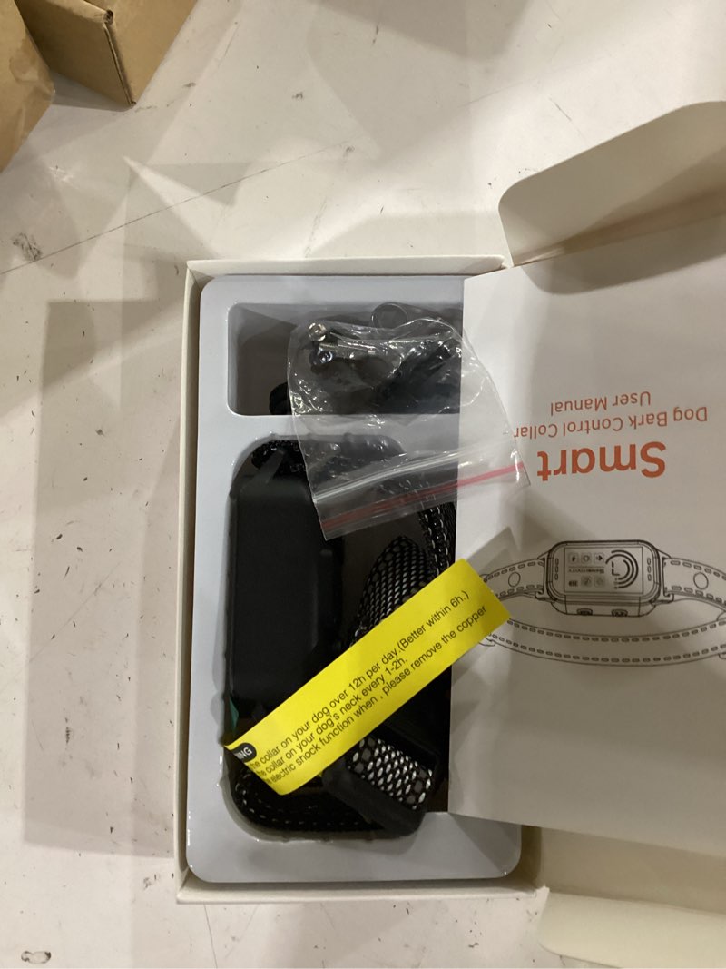 Condition photo showing New/Like New for dog bark collar, auto anti barking collar for large medium small dogs 11-120lbs, 7 sensitivity levels, 5 safe training modes, humane bark training collar black