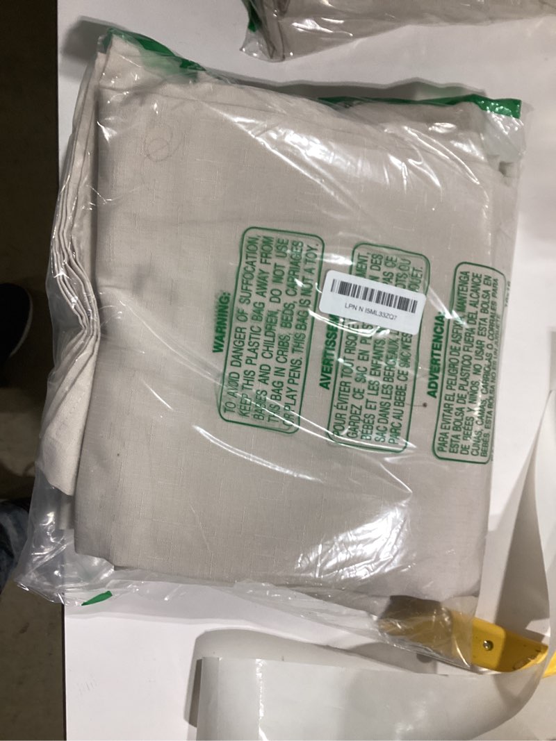 Condition photo showing Good Condition for 2 Pack Rectangle Tablecloth, 60x104 inch, Water Resistant Wrinkle Free Linen Textured Table Cloth Washable, Decorative Fabric Table Cover for Dining, Party and Camping, Beige 60" x 104" | 2 Pack Beige