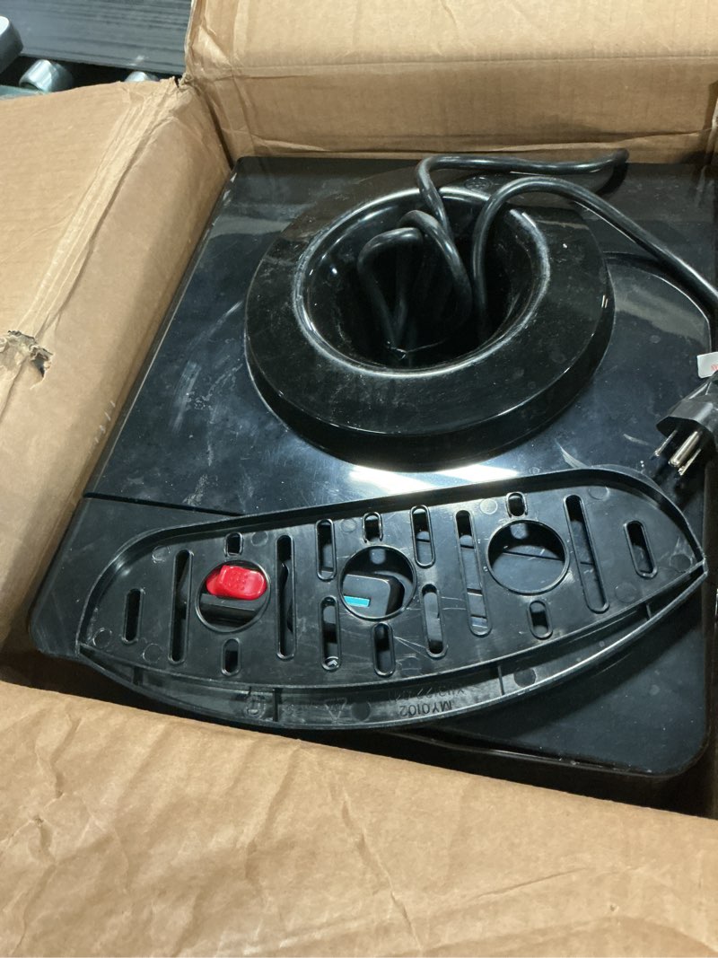 Condition photo showing As Is for Brio Limited Edition Top Loading Water Cooler Dispenser - Black Stainless Steel - Hot & Cold Water, Child Safety Lock, Holds 3 or 5 Gallon Bottles - UL/Energy Star Approved Black / Stainless Steel