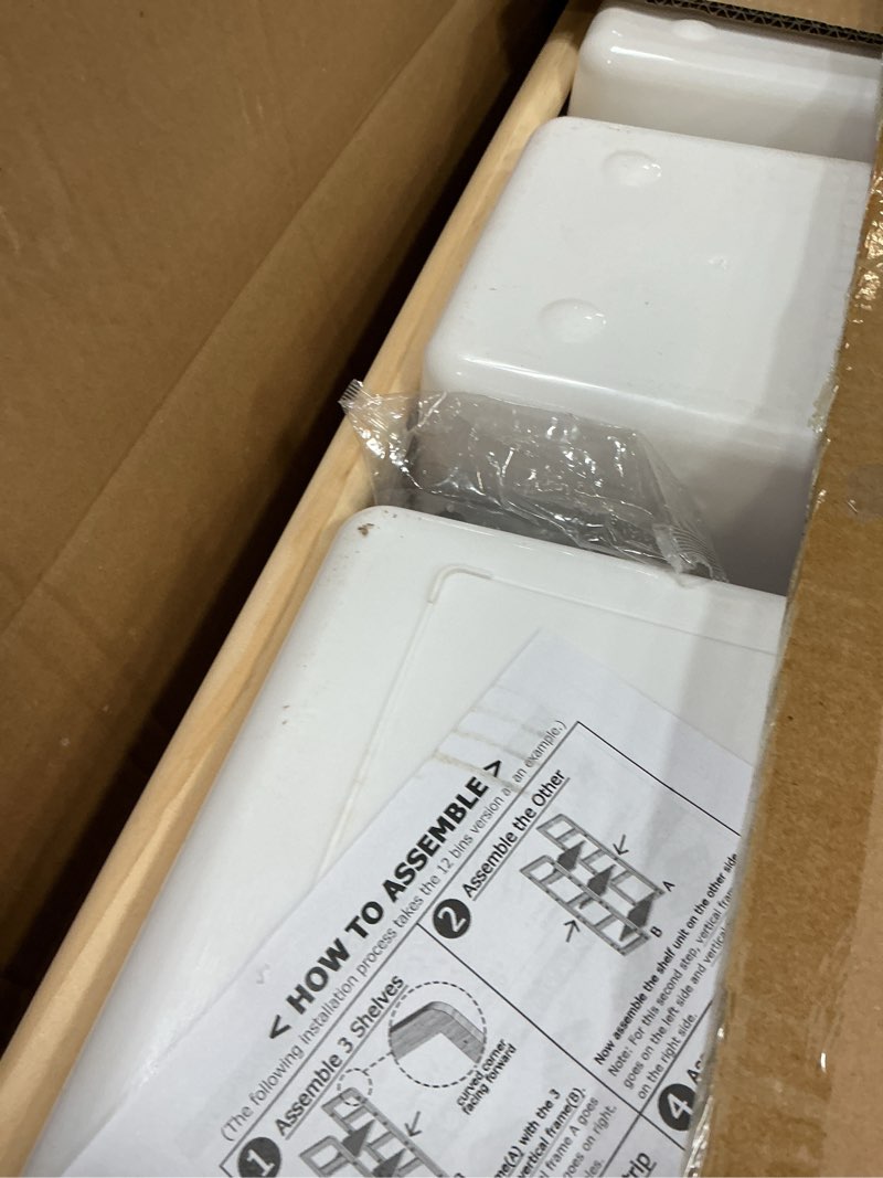 Condition photo showing Good Condition for SpaceAid Toy Storage Organizer with 6 Shelves and 12 Bins, Bookshelf/Bookcase, Kids Bin Shelf, Toys Box for Playroom Organization for Bedroom & Room Decor, White, 52.3" W