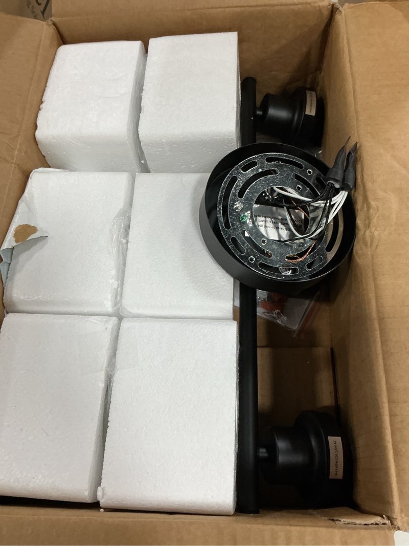 Condition photo showing Good Condition for unicozin modern bathroom light fixtures, 3 light vanity lights, black wall lamp with clear glass for bathroom, mirror, living room, bedroom, hallway, e26 base black 3 light