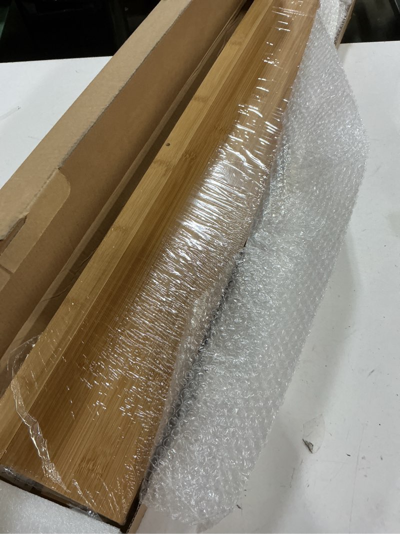 Condition photo showing New/Like New for iiioiiia bamboo over the stove spice shelf for kitchen storage, 31.5" kitchen spice rack organizer stove top shelf with 6 hooks, 11.4" height extra storage countertop, easy to assemble 30" bamboo