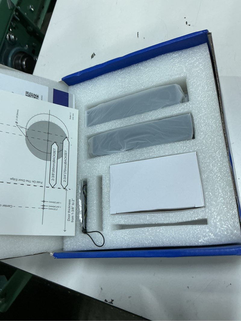 Condition photo showing Good Condition for smart door lock with handle - keyless entry door lock for front door, touchscreen keypad door knob lever lock, fingerprint door handle lock, auto lock, app control, easy installation