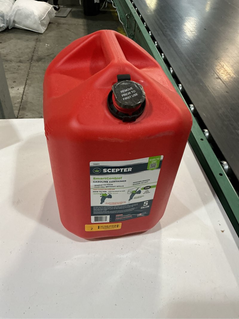 Condition photo showing As Is for scepter smartcontrol gas container with rear handle