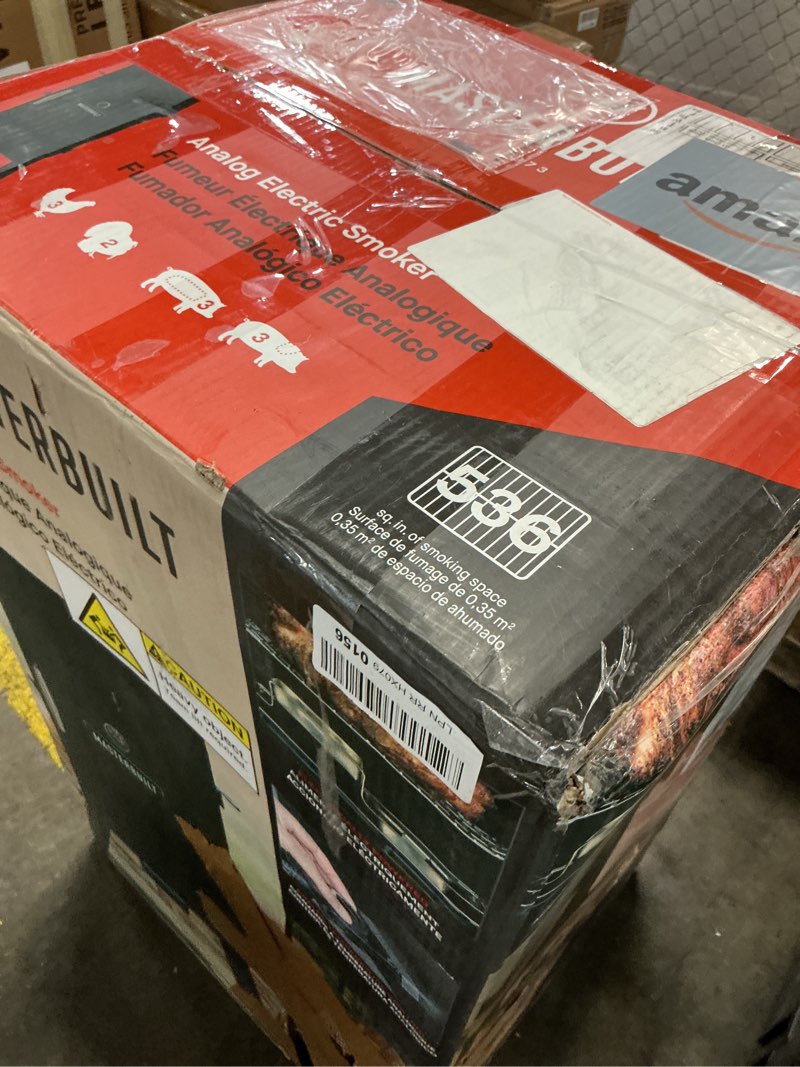 Condition photo showing Good Condition for masterbuilt® 30-inch electric vertical bbq smoker with analog temperature control, chrome smoking racks and 535 cooking square inches in black, model mb20070210 30-inch analog