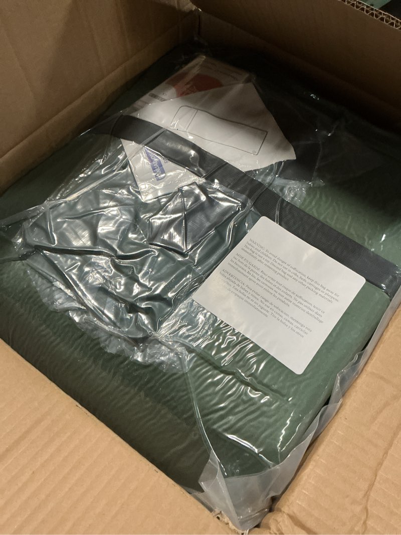 Condition photo showing New/Like New for Throntrax Camping Sleeping Pad - Ultralight Camping Mat with Pillow Built-in - 3.1" Thick | Self-Inflating & Suitable for All Seasons - Compact Sleeping Pad for Camping - Green