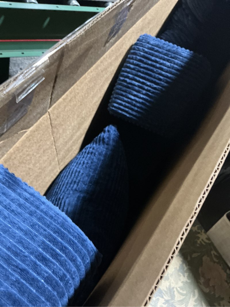 Condition photo showing As Is for (INCOMPLETE) COMAX Futon Sofa Bed, 4?in?1 Convertible Sofa Bed, Folding Boneless Couches for Living Room, Fold Ou