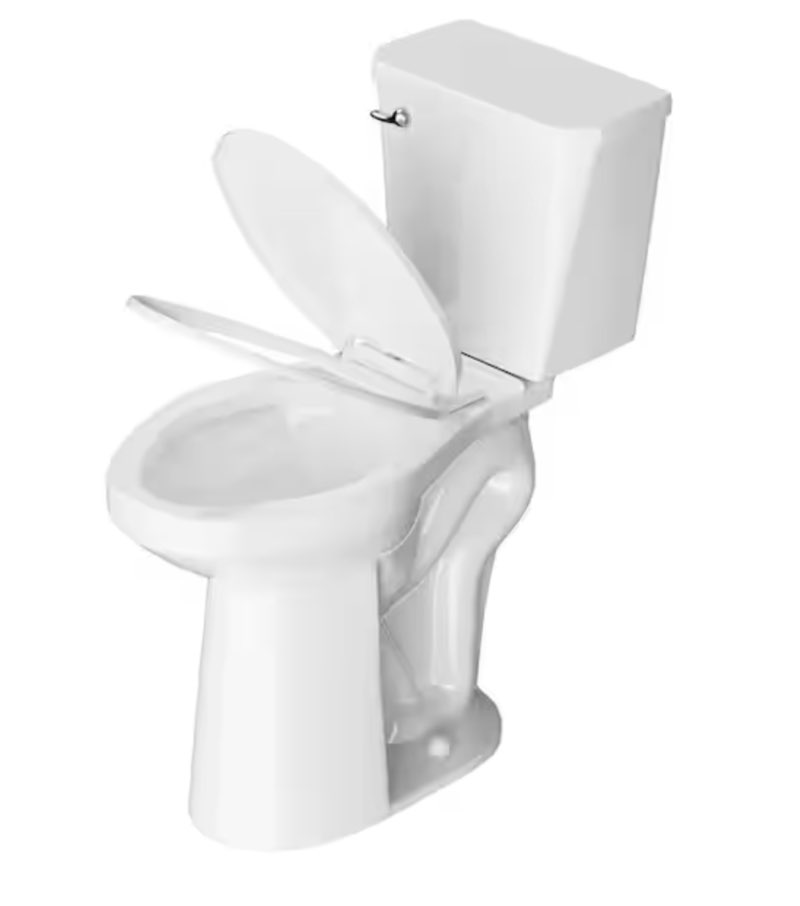 Toilet 1.28 GPF High Efficiency Single Flush Round Toilet in White, High Toilets for Seniors