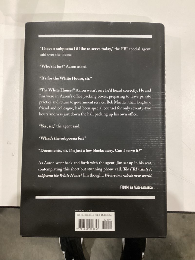 Condition photo showing As Is for Interference: The Inside Story of Trump, Russia, and the Mueller Investigation