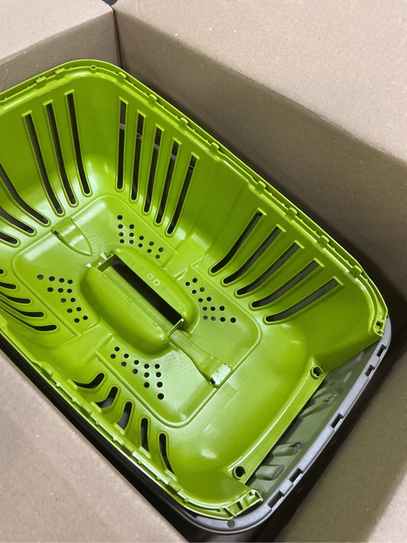 Condition photo showing Good Condition for midwest homes for pets spree travel carrier – hard-sided dog & cat carrier, small pet travel crate with handle, ventilated design, easy assembly, 22-inch, green green 21.9\"l x 13.6\"w x 14.1\"h