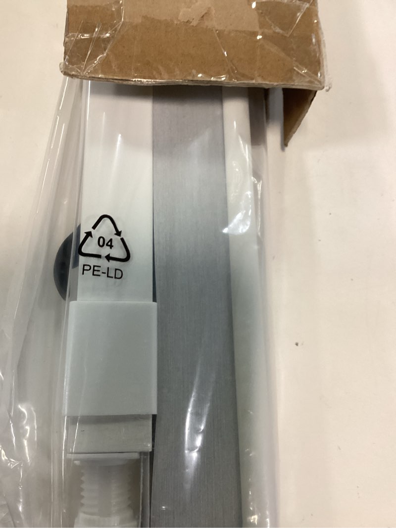 Condition photo showing New/Like New for LazBlinds Cordless Cellular Shades, No Tools No Drill Blackout Honeycomb Shades Pleated Blinds for Windows, 38" W x 64" H, Silver White Blackout-silver White 38'' W x 64'' H