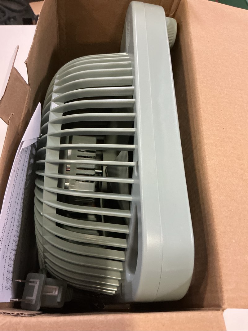Condition photo showing Good Condition for mainstays 9" 3-speed indoor personal table electric fan, portable handle, white, model#fn2006w