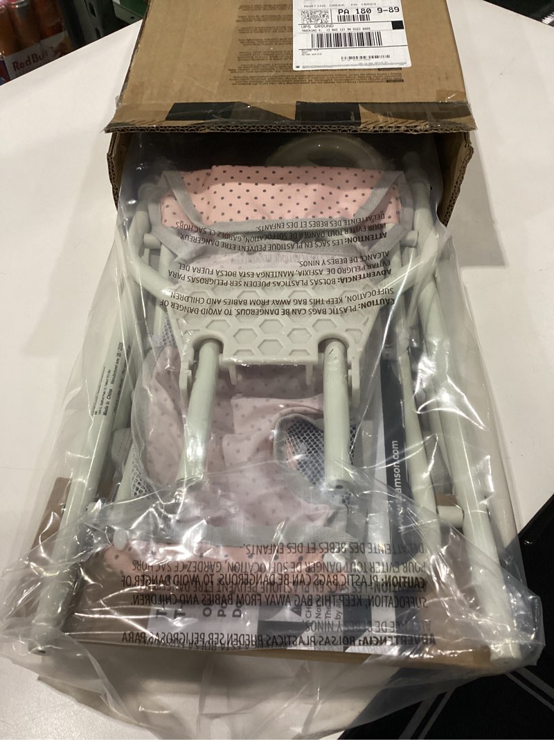 Condition photo showing Good Condition for Olivia's Little World Doll Jogging-Style Stroller with Canopy, Storage Underneath, Pink and Cream and Gray Jogging Stroller