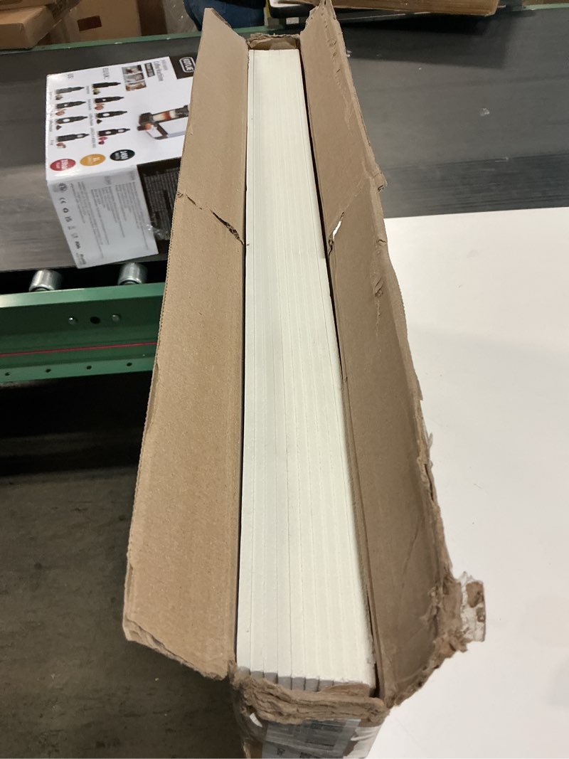 Condition photo showing Good Condition for Smooth White Drop Ceiling Tile 2ft x 4ft, Ceiling Panel 24 x 48in – Waterproof, Washable and Fire-Rated - to Prevent Breakage-Cover 80 Sq. Ft-Package of 10 Tiles White 2x4