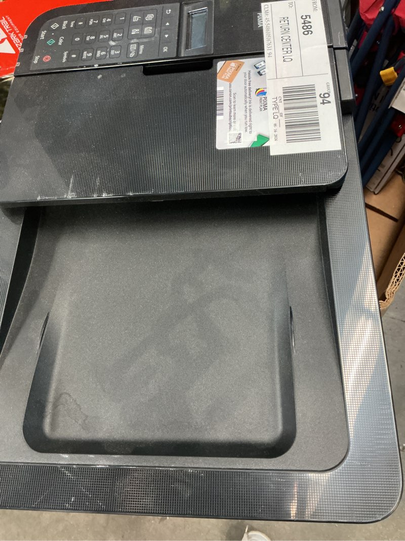 Condition photo showing As Is for canon pixma tr4722 all-in-one wireless inkjet printer with adf, mobile print and fax