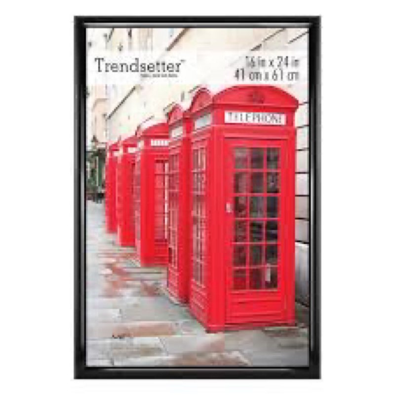 MCS Trendsetter 16x24 Poster Frame Black High-Gloss, Vertical & Horizontal Wall Hanging Large Picture Frame for Photos, Posters & Art Prints (1-Pack)