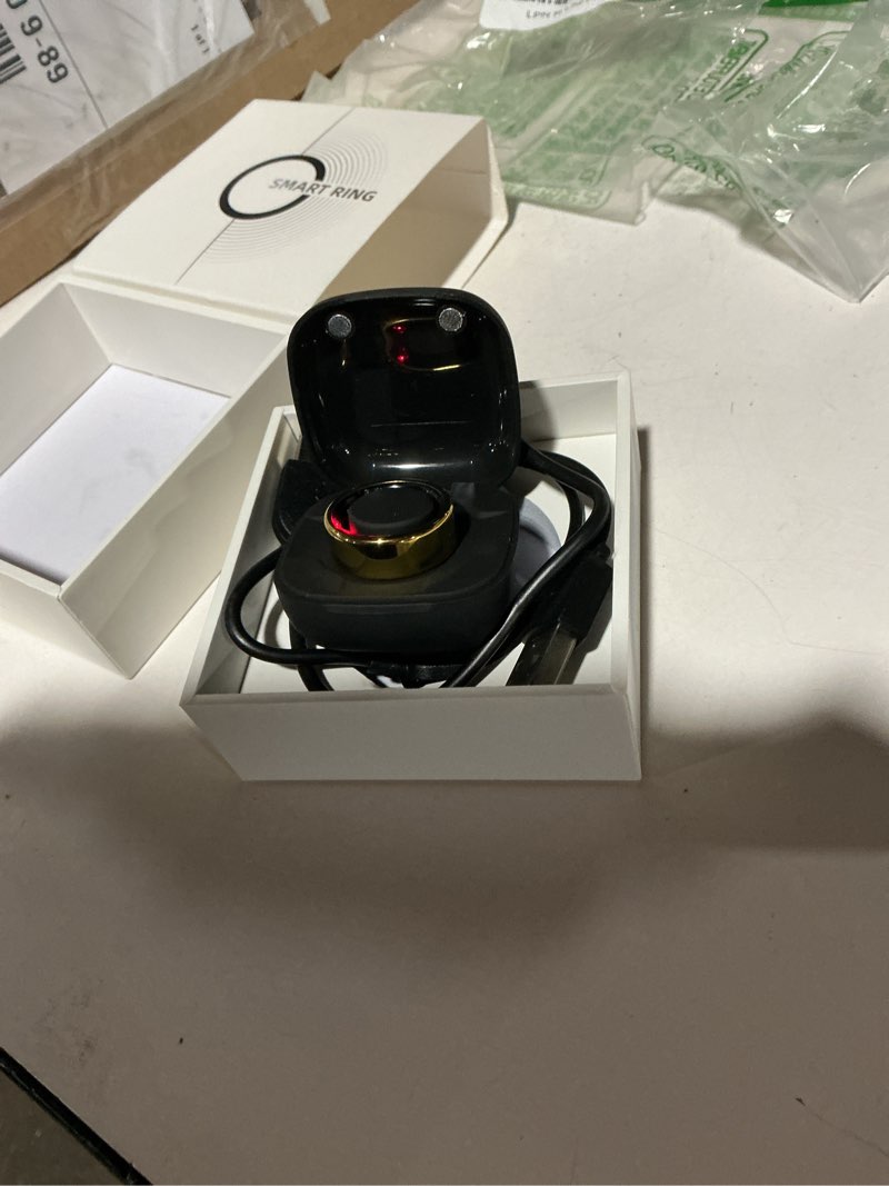 Condition photo showing Good Condition for Smring Smart Ring, Fitness Tracking Ring, Heart Rate Monitor Health Tracker for Women/Men, IP68—No Subscription—Sleep Tracker for iPhone and Android, Up to 10 Days of Battery Life (Gold, #7)