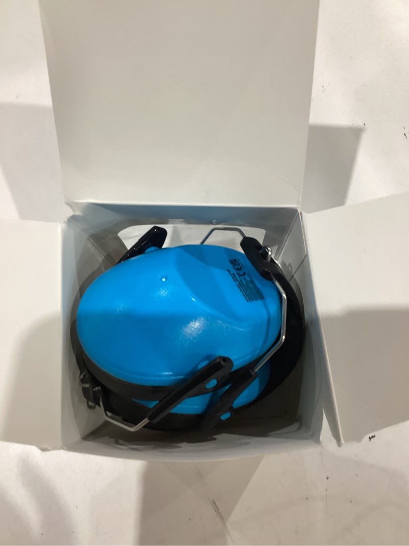 Condition photo showing New/Like New for Ear Muffs for Noise Reduction: SNR27.4 Noise Cancelling Headphones for Kids Autism Sensory with Adjustable Headband - Kids Ear Protection for Monster Jam, Fireworks, Concerts, Air Shows Blue