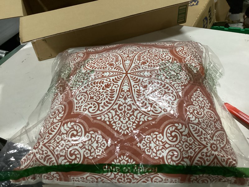 Condition photo showing Good Condition for indigo ink - decorative pillow, throw pillows for couch or bed, boho home decor, 20" x 20", panther ginger spice