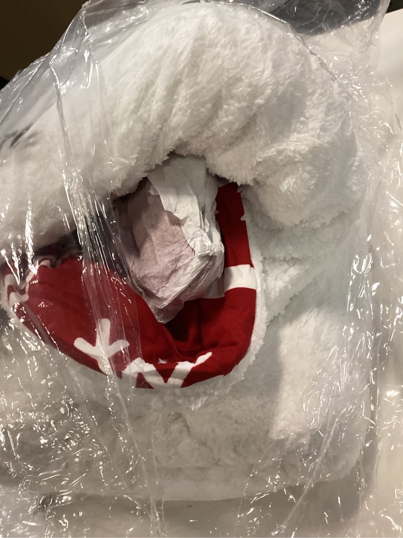 Condition photo showing Good Condition for Bedsure Fluffy Christmas Comforter Set Queen - Red Bedding with Running Reindeer, Warm Flannel Fleece Bed Sets for Winter, 3 Pieces, 1 Soft Plush Shaggy Comforter with 2 Pillowcases Queen 04 - Red Deer