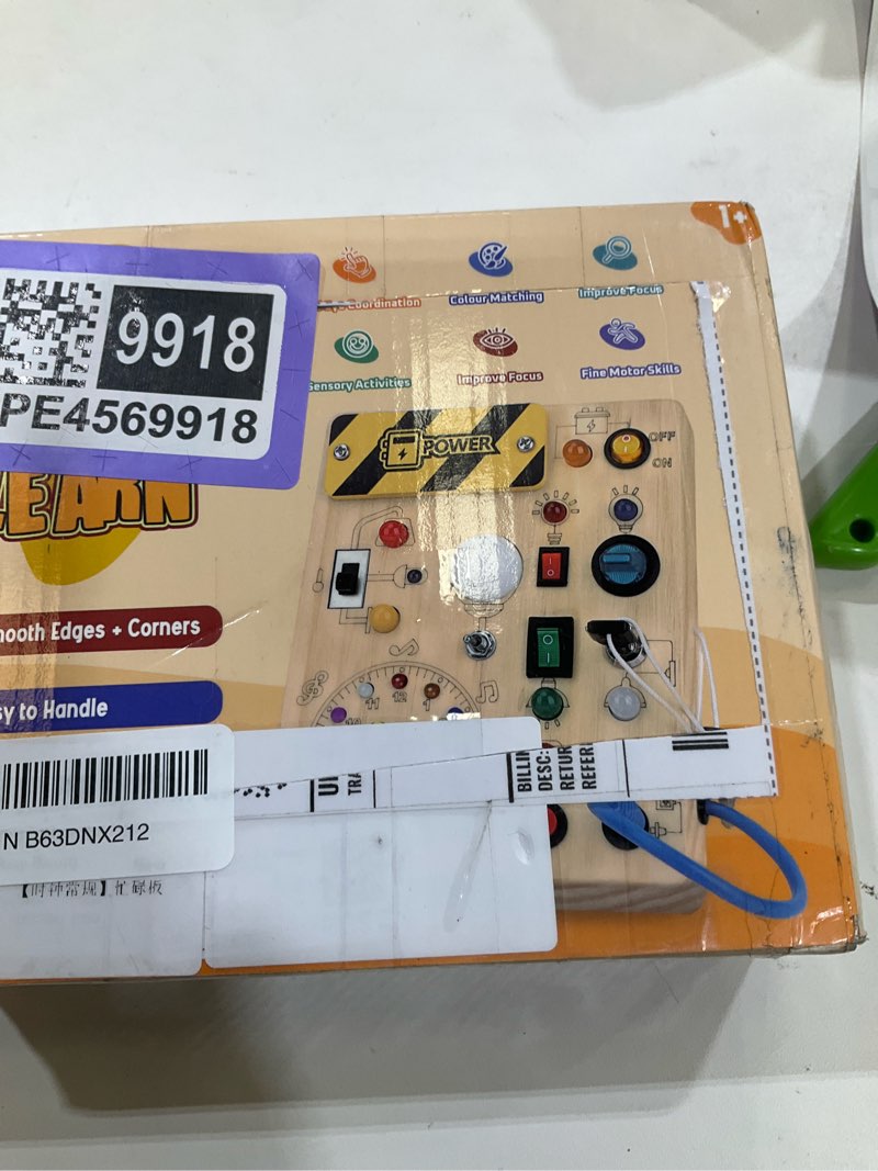 Condition photo showing New/Like New for Busy Board for Toddlers - Montessori Educational Toy for 1-3 Year Old Boys & Girls | Travel-Friendly Sensory Learning Activity | Ideal for Kids with Autism(Clocks Busy Board)