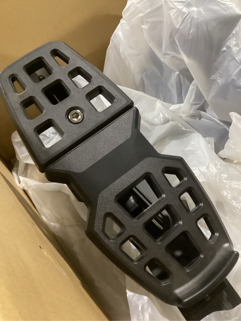 Condition photo showing As Is for (Missing Cords) Turtle Beach VelocityOne Universal Rudder Pedals for Windows 10 & 11 PCs, Xbox Series X, Xbox Series S, and Xbox One Featuring Smooth Rudder Axis, Adjustable Brakes and Pedal Width – Black