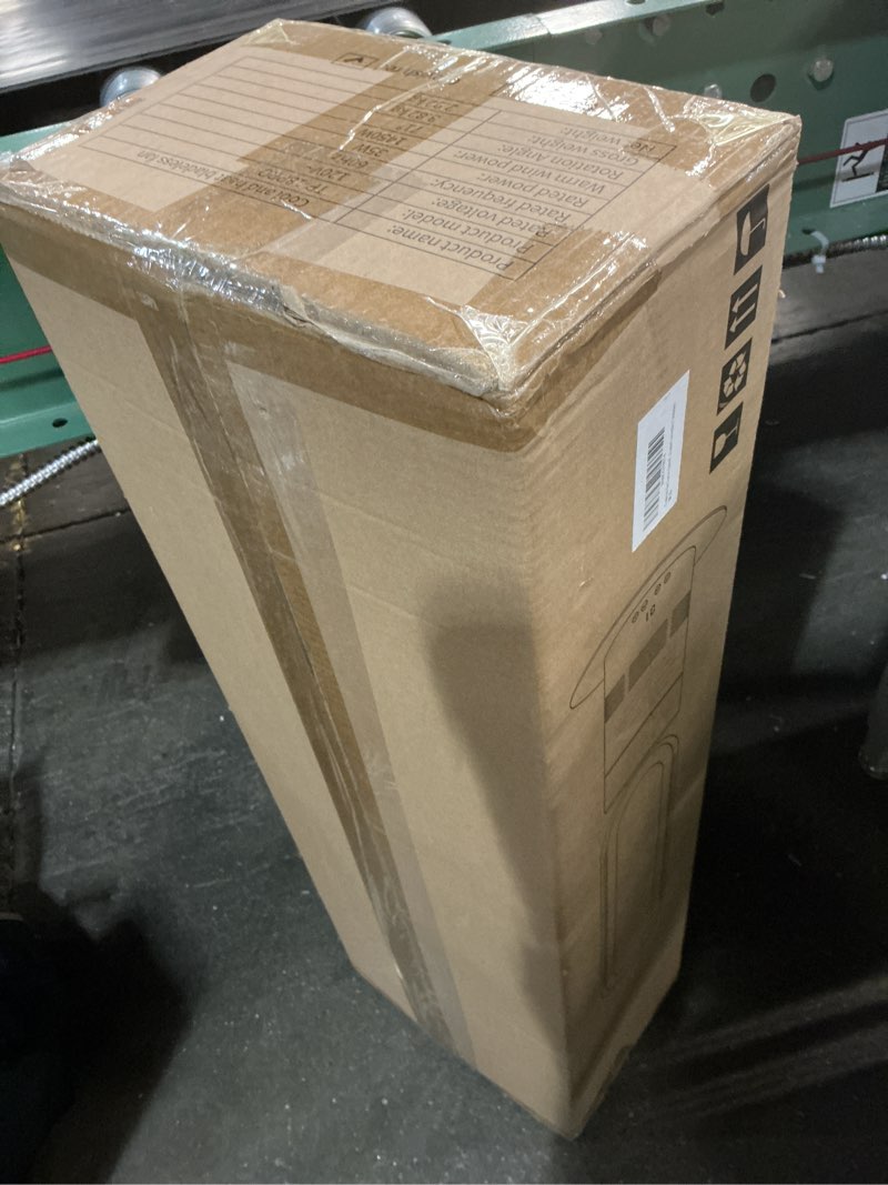 Condition photo showing New/Like New for heater and fan combo, space heater, tower bladeless fan high power with thermostat, ipx4 class bathroom waterproof/9h timing/120 degree wide angle shaking head, 360 degree convection circulation