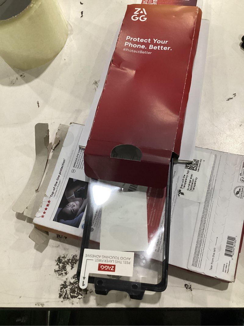 Condition photo showing Good Condition for zagg glass xtr4 samsung galaxy s25 ultra screen protector - tempered glass, 11x stronger with graphene, blue light filtering, anti-reflective technology, invisibleshield, easy dust-free installation