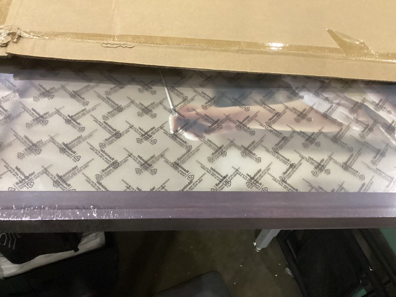 Condition photo showing New/Like New for 20x27 Picture Frame Walnut Brown with Black Back Board Curved Extra Wide Edges, Wooden Vintage Style Puzzle Frame 20x27 for Wall Decor. Walnut Brown 20x27