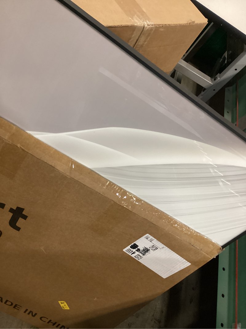 Condition photo showing New/Like New for Large Framed Modern Abstract Vertical Wall Art for Living Room, Bright Style Luxury Prints Paintings Artwork for Walls, Minimalist Silver Gray Pictures for Hallway Entryway Foyer Stair Office Wall Decor 30x60 In 60"L x 30"W Flowing Elegance