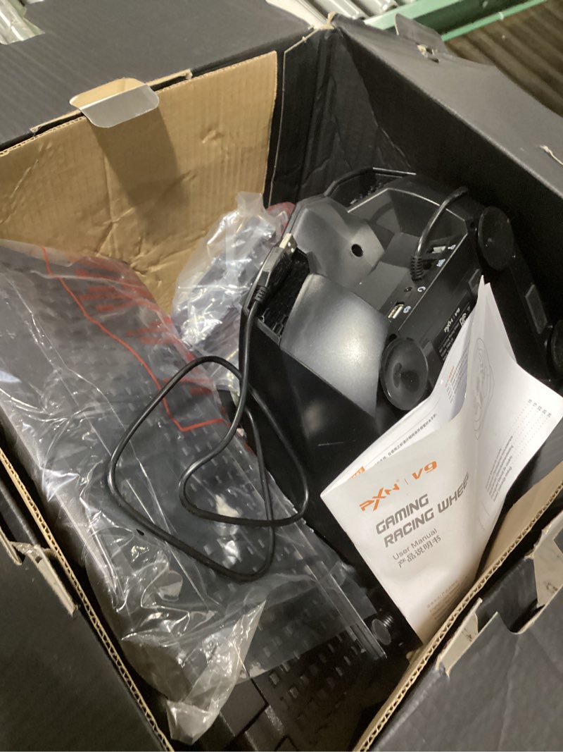 Condition photo showing Good Condition for pxn v9 gaming racing wheel pc steering wheel with pedals and shifter 270/900° dual-motor feedback driving gaming racing wheel for pc,ps4,ps3,xbox one, xbox series x/s,n-switch