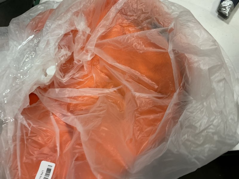 Condition photo showing As Is for 25" herding ball for dogs, for australian shepherd, for cattle, for border collie, for blue heelers & other medium to large dogs, herding dog ball, herding dog toys, horse ball - orange d. 25" - orange