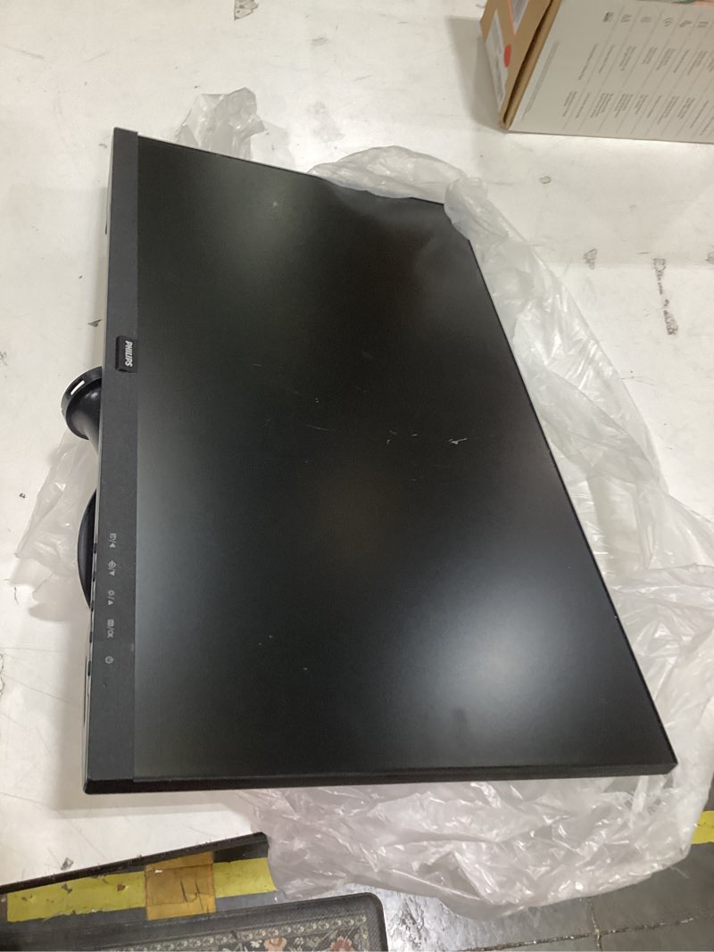 Condition photo showing As Is for philips 22 inch class thin full hd (1920 x 1080) monitor, 100hz refresh rate, vesa, hdmi x1, vga x1, lowblue mode, adaptive sync, 4 year advance replacement warranty, 221v8lb