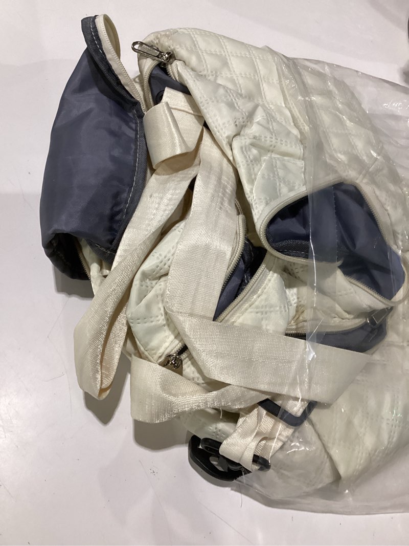 Condition photo showing As Is for extra large diaper tote bag with shoe compartment & pacifier pocket, travel baby diaper bag for mom, hospital maternity weekender bag, waterproof diaper handbag for newborn travel essentials
