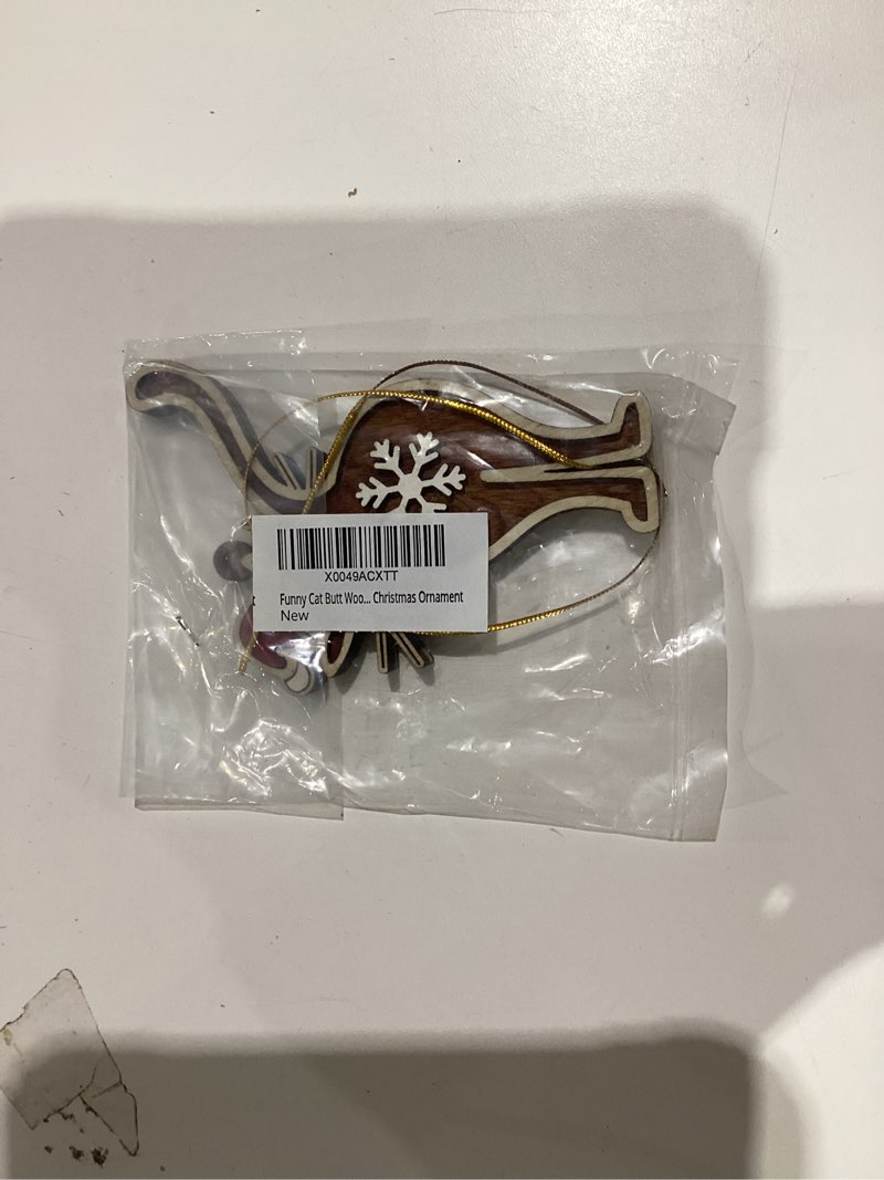 Condition photo showing New/Like New for Cat Butt Ornament - Cat Butthole Ornamentsfor Tree - Unique Laser-Cut Wood Gift for Kitten Lovers - 2026 Christmas Ornament for Kitty Lovers Cat Hole