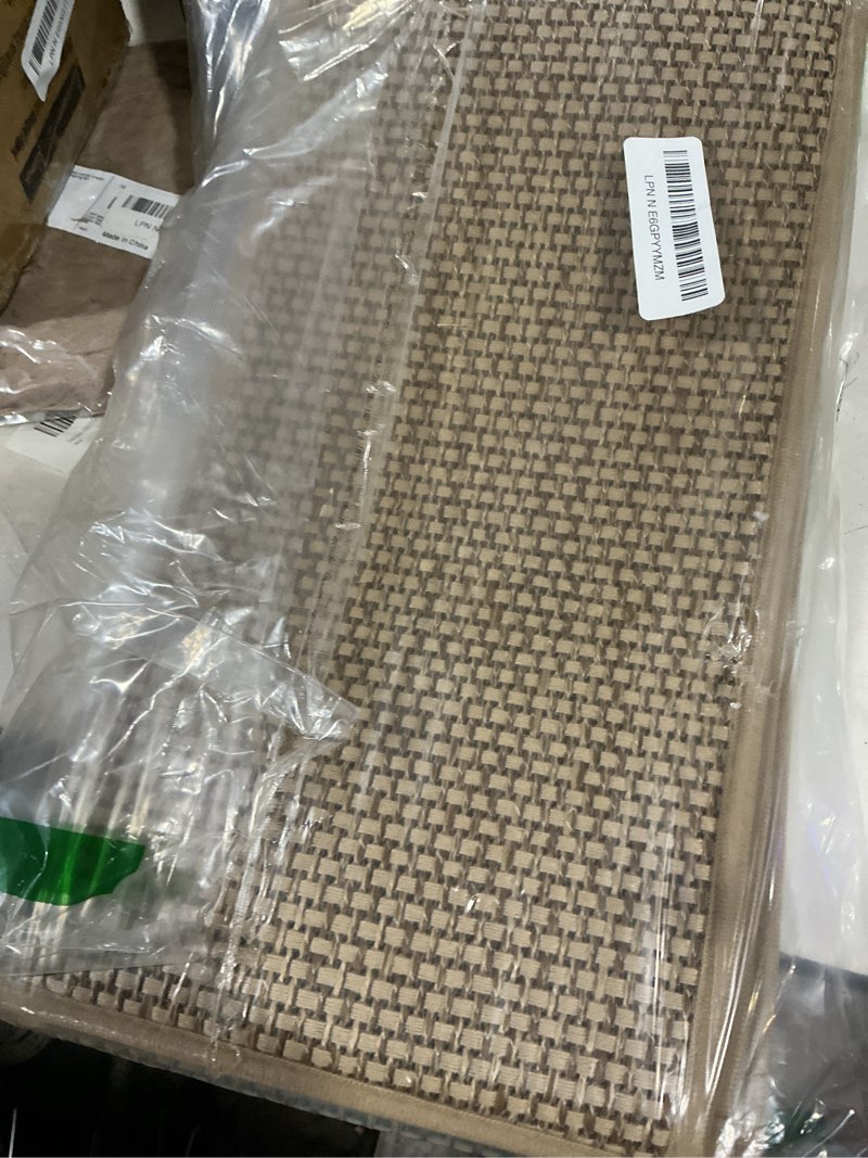 Condition photo showing Good Condition for smilool stair treads non slip for wooden steps indoor 4 pack 8" x 30" carpet stairs runner for wood stairs, stair tread rugs with reusable adhesive for dogs kids and elders, machine washable, beige 8 x 30 inch beige 4