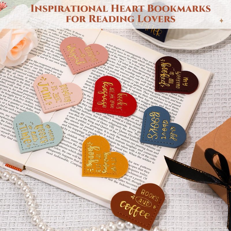 Faccito 9 Pcs Leather Heart Book... r Students Birthday School Office Now