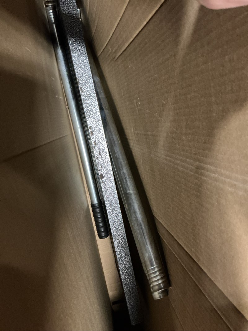 Condition photo showing As Is for lawn leveling rake heavy duty 30x10 inch, reinforced welds, 73" adjustable leveler tool with stainless steel handle for lawns, backyard, garden, golf course, farm, level soil or dirt ground surfaces